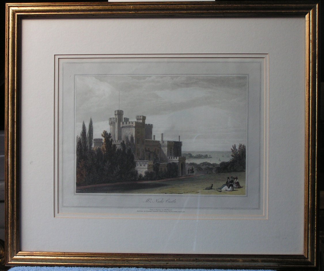 Aquatint - Mr Nash's Castle - Daniell